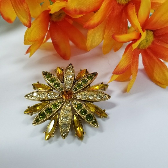 Exqusite VTG Sunburst Brooch - Picture 7 of 8